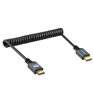 Twozoh HDMI to HDMI Coiled Cable, 4K HDMI Coiled Cable, Coiled HDMI Extender Cable Support 3D,4K UHD, 1080p, HDMI 2.0a 2.0b 2.0 1.4a (Extend up to 1.5M/5FT)