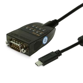 USB-C 2.0 to Serial RS-232 Adapter w/LED Indicators