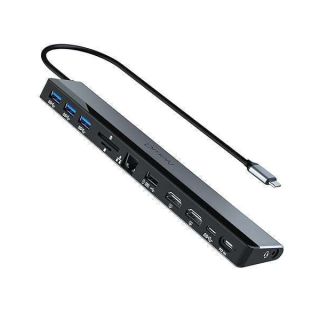 USB C Docking Station Dual Monitor: NewQ 12-in-1 USB C Hub with Dual HDMI 4K@30Hz, 4*USB, USB-C, Audio, Ethernet, SD/TF, PD 100W, Thunderbolt 3 | 4 Dock for MacBook Pro Air, HP, Dell, Lenovo, Acer…