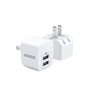 USB Charger, Anker 2-Pack Dual Port 12W Wall Charger Adapter, USB Charger Block with Foldable Plug, Charging Box Brick, Cube for iPhone 15 14 13 12 11 Pro Max, Galaxy S22 S21 Note 20, HTC, Moto, LG