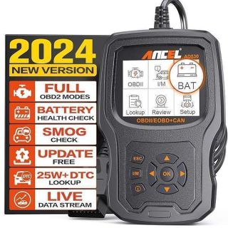 (Upgraded AD310) ANCEL AD530 OBD2 Scanner Diagnostic Tool with Battery Test Car Engine Light Code Reader Scan Tool, All OBD2 Function Enhanced Code Definition and Upgraded Graphing Battery Status