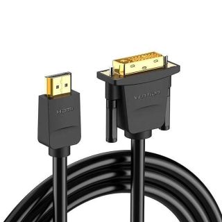 VENTION Bi-Directional HDMI to DVI Cable - High-Speed Male to DVI-D 24+1 Adapter - 1080P HD Converter for Xbox, PS4, Roku, Raspberry Pi - Supports PS5, PC, Projector, HDTV