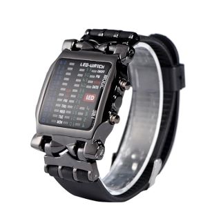 VGEBY Men&amp;#039;s Digital Sports Watch, Binary LED Display Wristwatch with Date