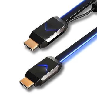 VIVIFY ARQUUS W73 The World&amp;#039;s First Fiber Optics HDMI 2.0 Console Gaming RGB Light up 4K Cable 9ft DPL HDMI Certified