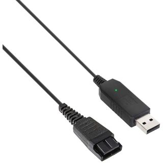 VoiceJoy Quick Disconnect to USB Plug QD Cable Adaptor for Jabra GN Headsets