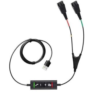 VoiceJoy USB-Y QD Training Cable Compatible with Jabra QD Headsets