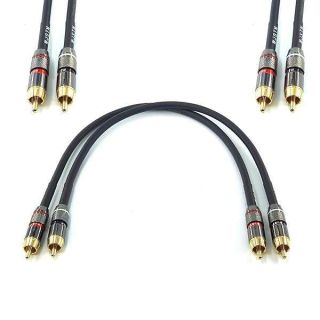 WJSTN Suanqi RCA to RCA Cable 1ft Stereo Audio Cable,1rca to 1rca Cable Short Apply to with Speaker, AMP, Turntable, Receiver, Home Theater, Subwoofer, Double Shielded 2Pack.