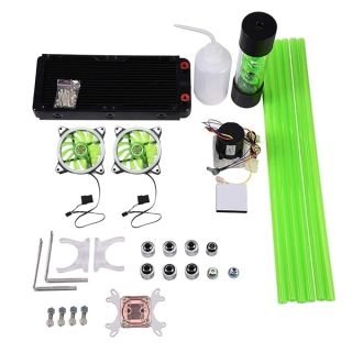 Water Cooling Kit,DIY PC Water Cooling Kit,PC 240mm Heat Sink CPU LED Fan Computer Cooling Kit Water Chiller Water Cooling Systems