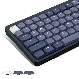 Womier Low Profile Keycaps, PBT Keycaps 144 Keys Custom Keyboard Keycaps Full Set, Double Shot Keycaps for 60% 65% 75% 80% 100% Mechanical Keyboard, Grey