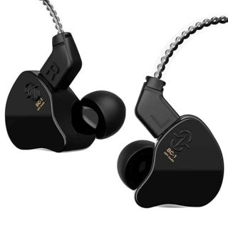 YINYOO CCZ Melody Gaming Earbuds Wired in-Ear Earphones with Microphone IEM HiFi Bass with 1DD 1BA Hybrid, Detachable Cable for Smartphones/PC/Tablet/Gaming/Video/Music/Calling (with mic, Dark Black)