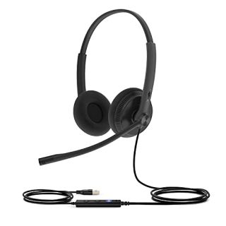 Yealink Teams Certified Telephone Headset Microphone USB Wired UH34 for Computer PC Laptop Stereo - Lite Dual