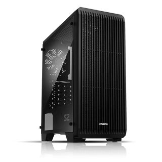 Zalman S2 TG ATX Mid Tower PC Case - Mesh Front Panel for Great Airflow - 3 x 120mm Fans Preinstalled - Full Tinted Tempered Glass Side Panel - USB 3.0