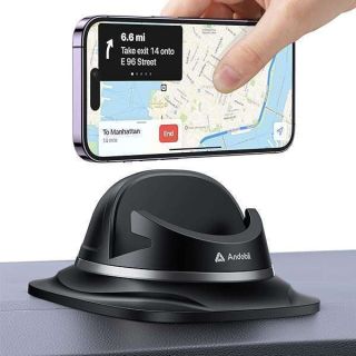 andobil Phone Holder for Car, 360° Rotatable Non-Slip Silicone Car Phone Holder Mount, Steady &amp; Multifunctional Dashboard Cell Phone Holder fits iPhone 15 14 13 12 Pro Max, Samsung S24/23/22, GPS