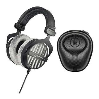 beyerdynamic DT-990 Pro Acoustically Open Headphones (250 Ohms) with Knox Gear Large Hard Shell Headphone Case Bundle (2 Items)