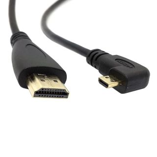 chenyang HDMI Male to Micro HDMI Male 90 Degree Right Angled HDTV Cable 50cm for Cell Phone &amp; Tablet