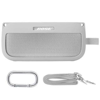 co2CREA Soft Silicone Case Replacement for Bose SoundLink Flex Bluetooth Portable Speaker (Silicone Case, White Smoke Case)