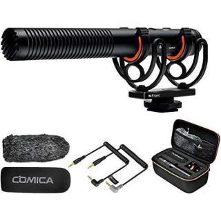 comica VM20 Shotgun Microphone, Professional Super Cardioid Video Microphone with Shock Mount, Camera Microphone Kit for Smartphone/DSLR Camera/Camcorder, Perfect for Interview, Video Shooting, Vlog