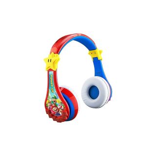 eKids Super Mario Wireless Bluetooth Portable Kids Headphones with Microphone, Volume Reduced to Protect Hearing Rechargeable Battery, Adjustable Kids Headband for School Home or Travel