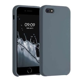 kwmobile Case Compatible with Apple iPhone SE (1.Gen 2016) / iPhone 5 / iPhone 5S Case - TPU Silicone Phone Cover with Soft Finish - Dark Slate