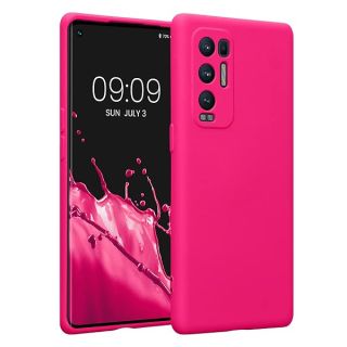 kwmobile Case Compatible with Oppo Find X3 Neo Case - Protective Slim TPU Cover with Soft Matte Finish - Neon Pink