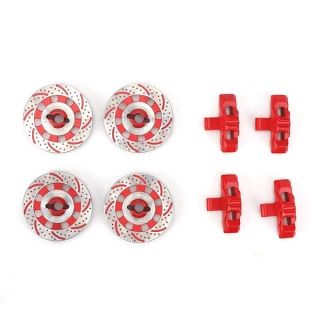 life 1/7 RC Car Aluminum Alloy Wheel Brake Disc, RC Upgrade Part Fit for TRAXXAS Unlimited Desert Racer UDR(Red)