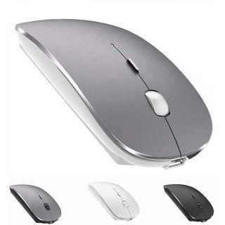 ZERU Bluetooth Mouse Rechargeable Wireless Mouse for MacBook Pro,Bluetooth Wireless Mouse for Laptop PC Computer (Gray＋White)