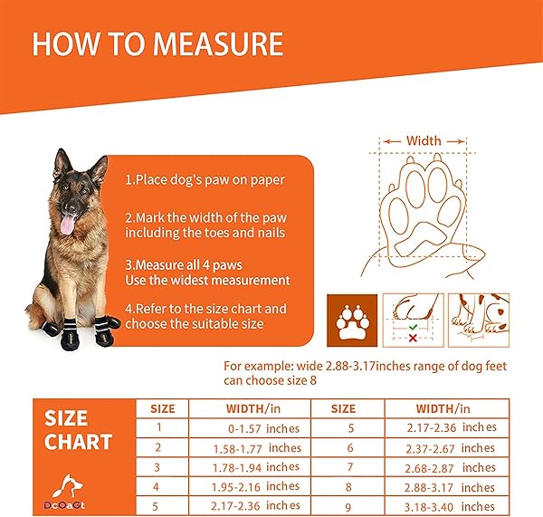 DcOaGt Dog Shoes for Small Medium Puppies Anti-Slip Waterproof Boots for All Weather Hiking Walking Hunting Black Size 5 4PCS - Image 4
