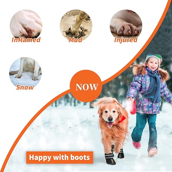 DcOaGt Dog Shoes for Small Medium Puppies Anti-Slip Waterproof Boots for All Weather Hiking Walking Hunting Black Size 5 4PCS - Image 7