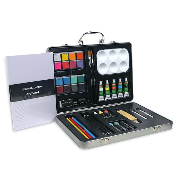 Derwent Academy Mixed Media Art Set (97042) - 43 Assorted Color Pieces for Creative Projects - Image 2