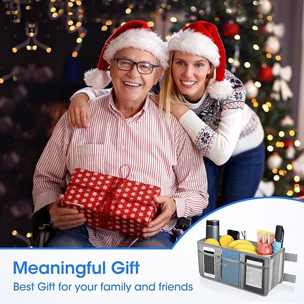 Dotday Walker Basket Foldable Storage Bag with Water Bottle Holder Big Capacity Grey Ideal Gift for Family and Friends Not for Rollator Walkers - Image 9