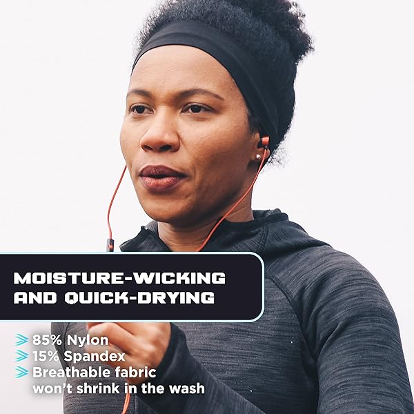 Buy E Tronic Edge Non-Slip Running Headbands for Men & Women - Quick Dry Sports Sweatbands for Yoga, Basketball & Workouts - Image 4