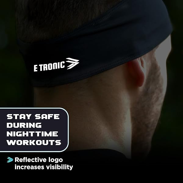 Buy E Tronic Edge Non-Slip Running Headbands for Men & Women - Quick Dry Sports Sweatbands for Yoga, Basketball & Workouts - Image 7