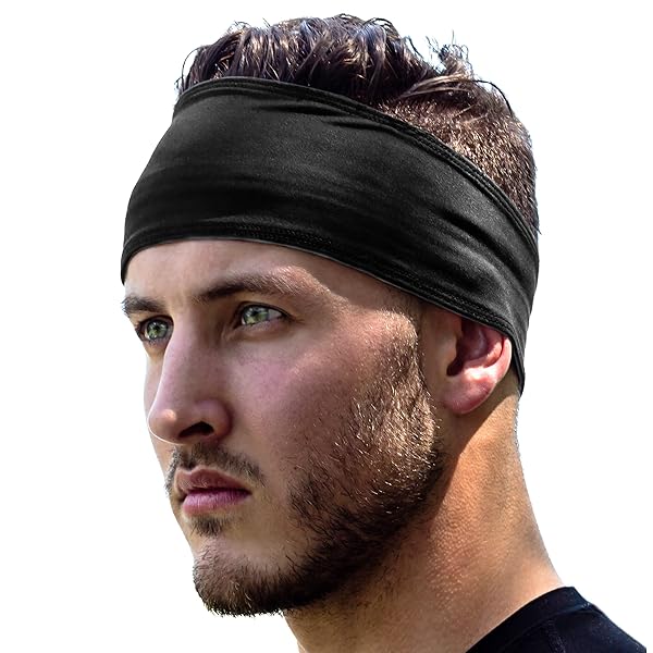 Buy E Tronic Edge Non-Slip Running Headbands for Men & Women - Quick Dry Sports Sweatbands for Yoga, Basketball & Workouts - Image 2