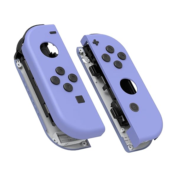 eXtremeRate Soft Touch Grip Light Violet Joycon Controller Housing with Buttons DIY Shell Case for Nintendo Switch Joy-Con Console Shell Not Included