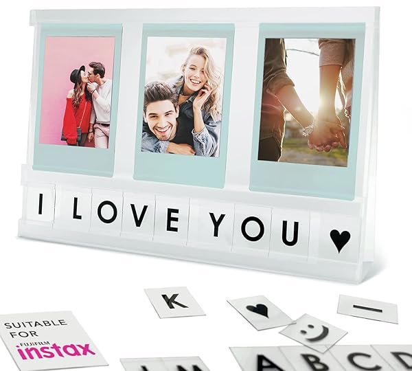 Elil Instax Frame for Fujifilm Mini Film Acrylic Desktop Display Personalized Message Compatible with Instax Mini Square Wide Film - Image 3