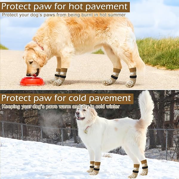 EXPAWLORER Anti Slip Dog Socks for Paw Protection and Traction Control on Hot Pavement for Small Medium Large Senior Dogs - Image 9