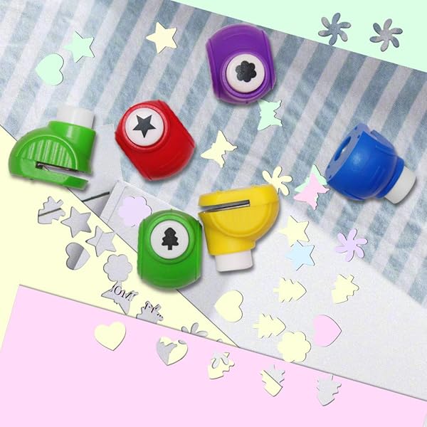 findTop 112 Piece DIY Craft Supplies Set with Craft Punch Creative Scissors and Double Sided Origami Paper for Scrapbooking and Art Projects - Image 7