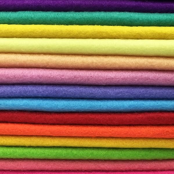 Flic-Flac 28pcs Soft Felt Fabric Sheets 12x8 inches - Assorted Colors for DIY Craft & Sewing Projects - Image 4