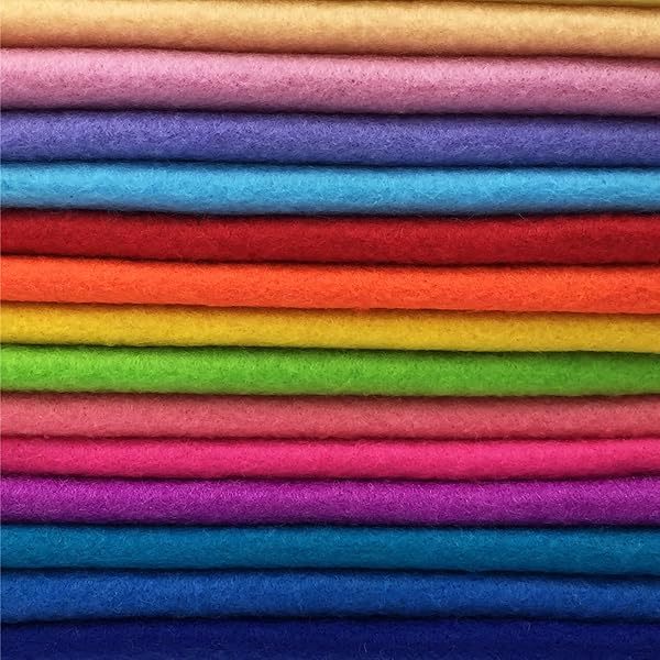 Flic-Flac 28pcs Soft Felt Fabric Sheets 12x8 inches - Assorted Colors for DIY Craft & Sewing Projects - Image 5