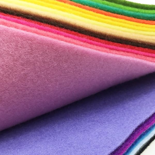 Flic-Flac 28pcs Soft Felt Fabric Sheets 12x8 inches - Assorted Colors for DIY Craft & Sewing Projects - Image 6
