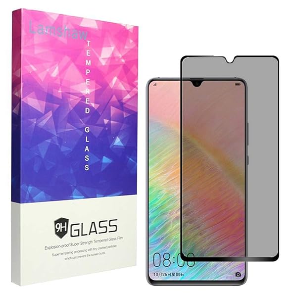 Lamshaw Lamshaw Privacy Screen Protector for Huawei Mate 20 X - Anti Spy Tempered Glass Full Coverage