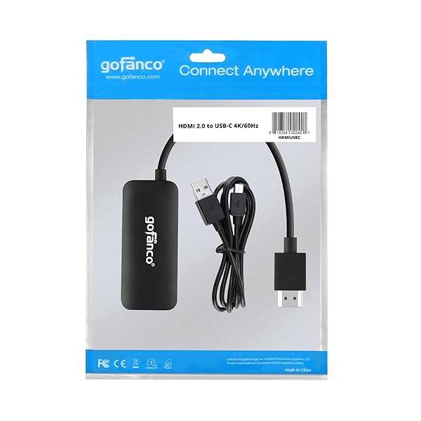 gofanco HDMI 2.0 to USB-C Converter - 4K @60Hz, HDCP 2.2, USB-Powered, Not for Apple Studio Display - Image 10