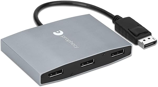 gofanco Prophecy 1x3 DisplayPort Adapter - Triple DisplayPort MST Hub for 4K @30Hz on Windows PCs
