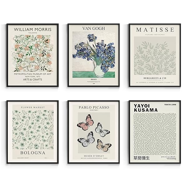 Habseligkeit Matisse Flower Market Posters Set of 6 Vintage Prints for Aesthetic Room Decor Unframed 8x10in Wall Art - Image 3