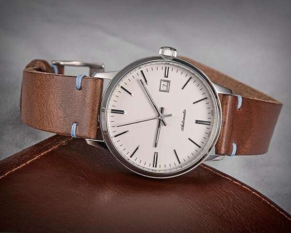 Premium 20mm Leather Watch Bands for Men | Thin Soft Horween Quick Release Vintage Straps - Image 2