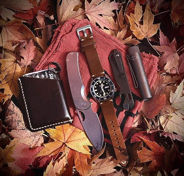 Hemsut Leather Watch Bands Horween Leather Strap for Men 18 to 24mm Quick Release Handmade Vintage Replacement Wrap - Image 3