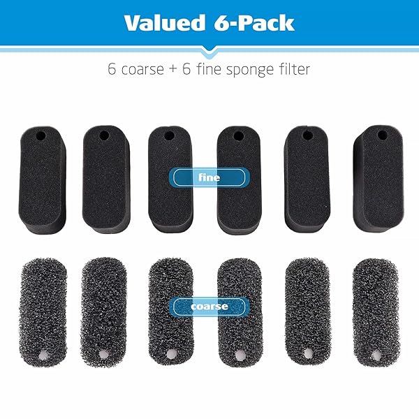 Hygger 12 Pack Replacement Aquarium Filter Sponge for HG979 Turtle Filter Coarse and Fine Pads - Image 7