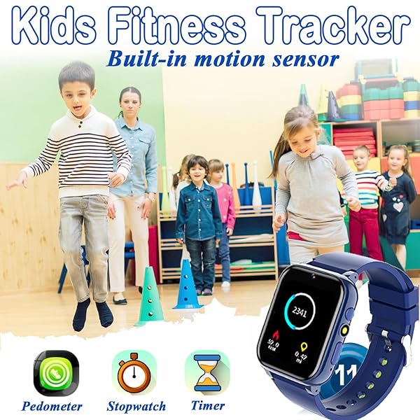 iCHOMKE Smart Watch for Kids with Games Camera Pedometer Calendar and Audio Book Perfect Gift for Children Ages 4 to 12 Blue - Image 5