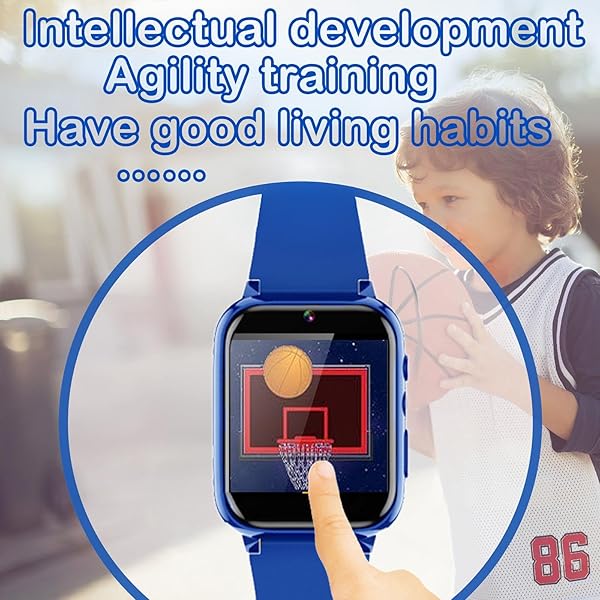 iCHOMKE Smart Watch for Kids with Games Camera Pedometer Calendar and Audio Book Perfect Gift for Children Ages 4 to 12 Blue - Image 6