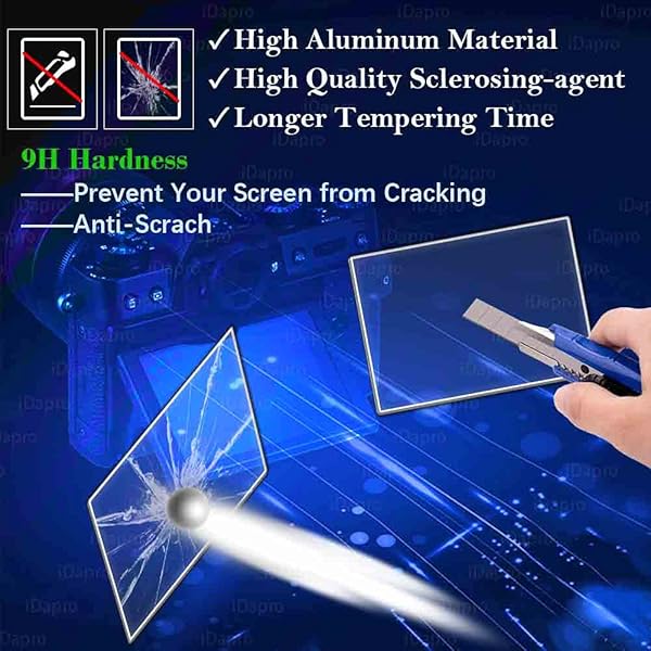 iDaPro Screen Protector for Nikon D850 2 Pack Tempered Glass Easy Installation Top Screen Protection - Image 4
